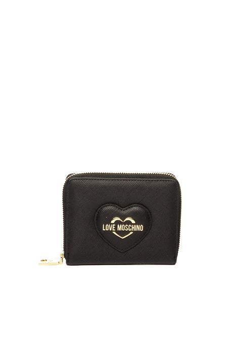 portafoglio in pelle nero LOVE MOSCHINO | JC5733PP0LKL0-000